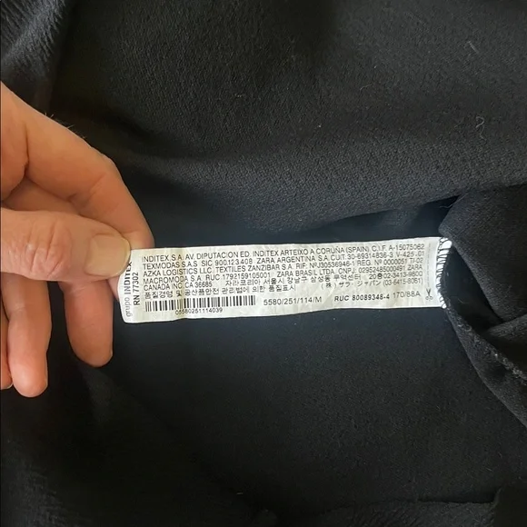 Zara szM black sparkling floral shift raw hem and cuffs - Picture 10 of 11